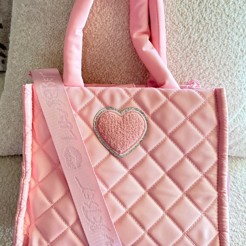 Betsey Johnson Pink Quilted Tote Bag